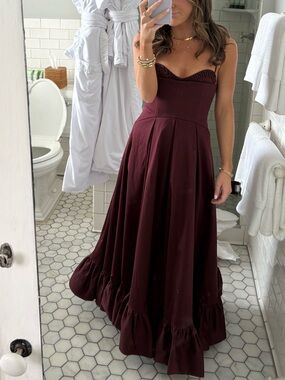 Clea Burgundy Gown
